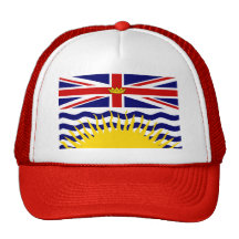 Canada British Columbia Flag Trucker Hats