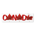 Canada Bumper Sticker Autumn Gold Maple Leaf bumper stickers