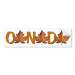 Canada Bumper Sticker Autumn Gold Maple Leaf bumper stickers