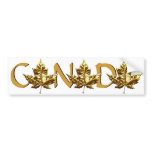 Canada Bumper Sticker Gold Maple Leaf Sticker bumper stickers