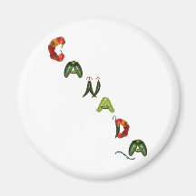 Canada Chilli Peppers Fridge Magnet