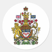 Canada Coat of arms CA Round Sticker