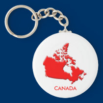 Canada country outline bevelled edge keychains