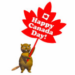 Canada Day Beaver and Maple Leaf photo sculptures