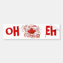 Canada Day Grungy Urban Bumper Stickers