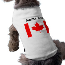 Canada Flag Dog T-shirt