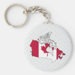 Canada Flag Map full size Keychains