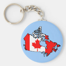 canada flag map key chain