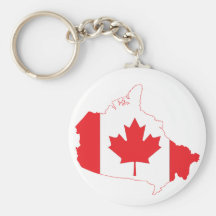 Canada Flag Map Keychain