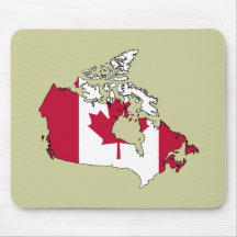 Canada flag map mouse mat