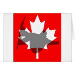 Canada flag snowboarding card