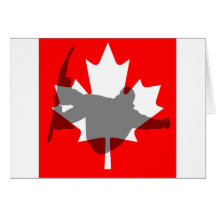 Canada flag snowboarding card