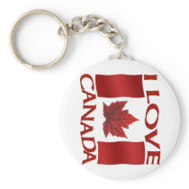 Canada Flag Souvenir Key Chain & Canada Maple Leaf