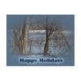 Canada Geese on Green Lane Reservoir Happy Holiday Post Card