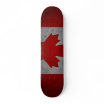 Canada Grunge Flag Canadian Maple Leaf Skateboard