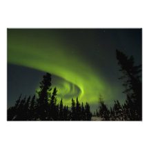 Canada, Manitoba. View of aurora borealis and Art Photo