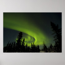 Canada, Manitoba. View of aurora borealis and Posters