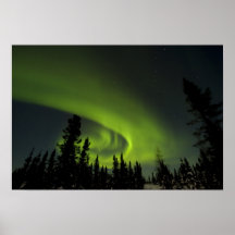Canada, Manitoba. View of aurora borealis and Posters