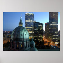 Canada, Quebec, Montreal. Downtown Montreal, Print