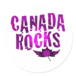 Canada Rocks Round Sticker