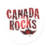 Canada Rocks Round Sticker