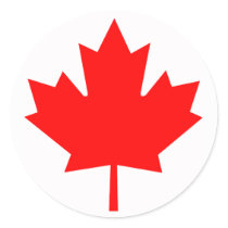 Canada Round Sticker