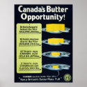 Canada's Butter Opportunity (canvas) posters