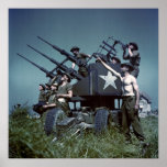 Canadian Anti-Aircraft Gun France World War II Print