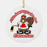 Canadian Beaver Tree Ornament circle