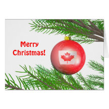 Canadian Christmas Tree Decoration Card