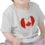 Canadian Flag Heart Tshirts