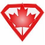 Canadian Flag Hero Shield, cut-out magnet photo sculptures
