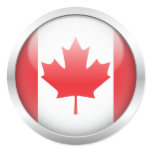 Canadian Flag in Orb stickers