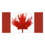 canadian flag  representing our hearts excitement photo cards