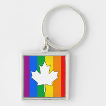 CANADIAN GAY PRIDE MAPLE KEY CHAIN