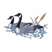 Canadian Geese Embroidered Polo Shirt