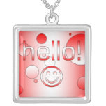 Canadian Gifts : Hello + Smiley Face Pendant