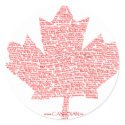 Canadian Maple Leaf Style stickers