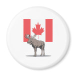 Canadian Moose with Flag magnets