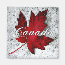 canadian red leaf magnets