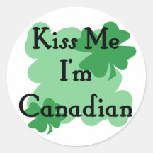 Canadian Round Sticker