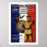 Canadiens Francais (border) Poster