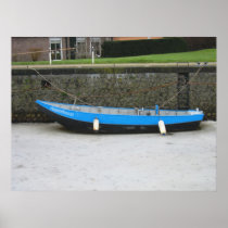 Canal Boat on Ice Photo Poster