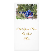 CANAL BOATS UK PICTURE CARD