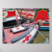 CANAL BOATS UK POSTER