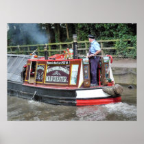 CANAL BOATS UK POSTER