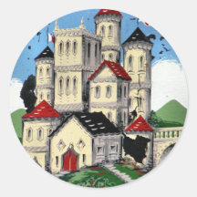 CANAL BOATS UK ROUND STICKER