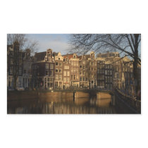 Canal houses rectangle stickers