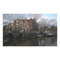 Canals in Amsterdam Rectangle Sticker