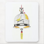 Canary in Asian Birdcage mousepads